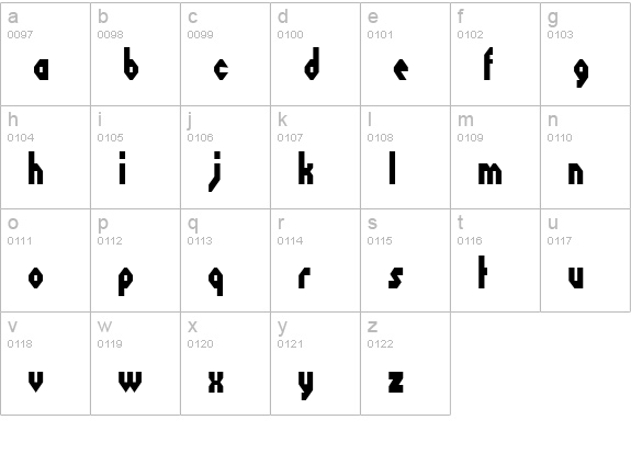 Octoville lowercase a-z preview