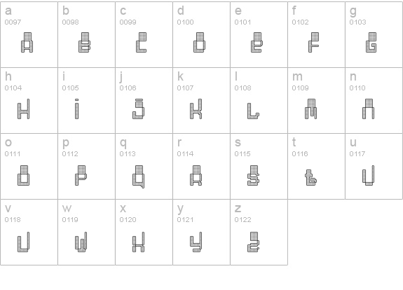 Oddessey 6000 lowercase a-z preview