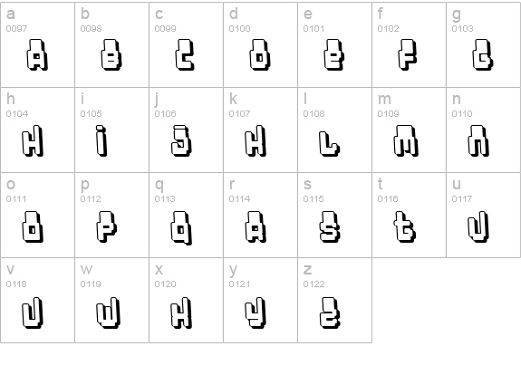 Oddessey 7000 lowercase a-z preview