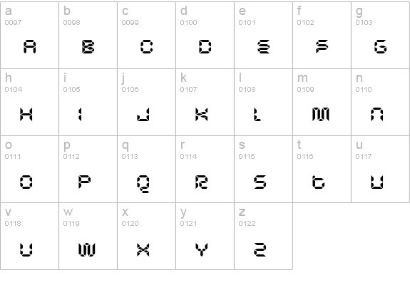 Odysseus lowercase a-z preview