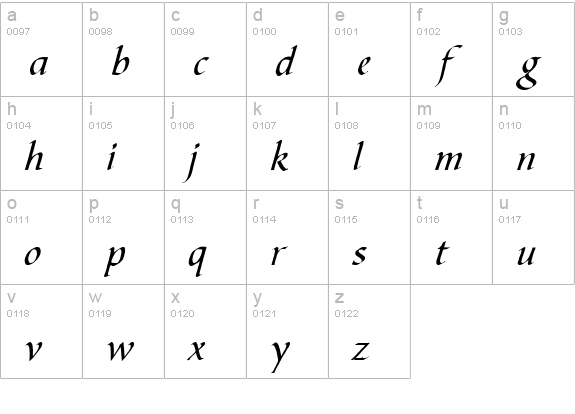 Oekumene lowercase a-z preview