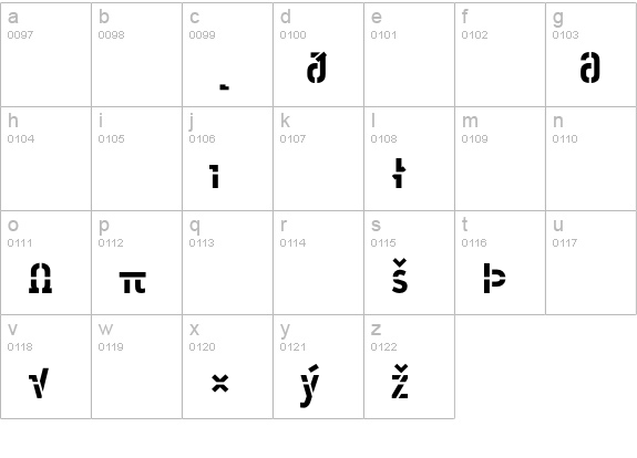 Offline-BoldExpert lowercase a-z preview