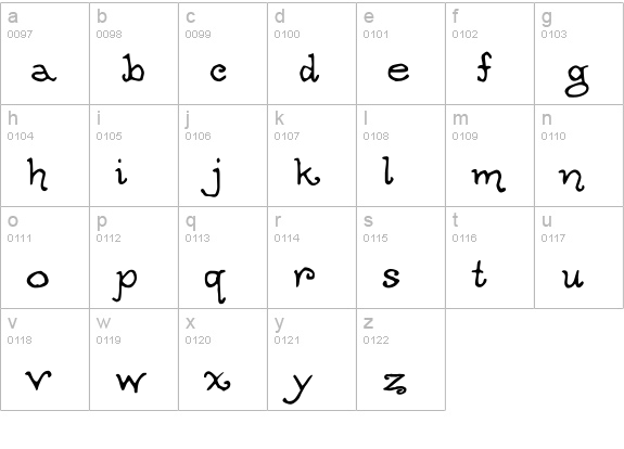 OgdredWeary lowercase a-z preview