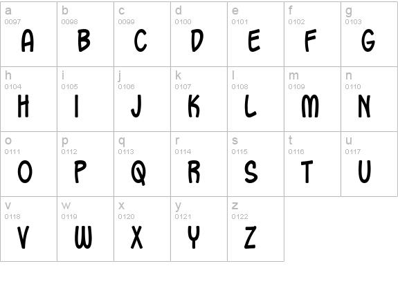 Oh Crud BB lowercase a-z preview