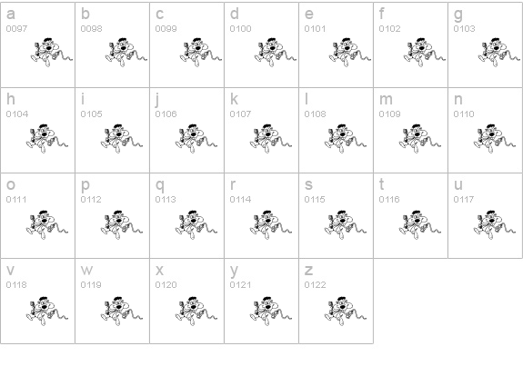 OHNO lowercase a-z preview