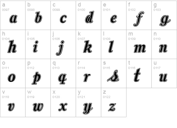 oil lowercase a-z preview