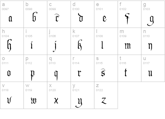 Oil of Boil lowercase a-z preview