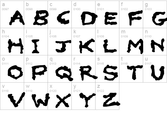 Oilslick
 lowercase a-z preview