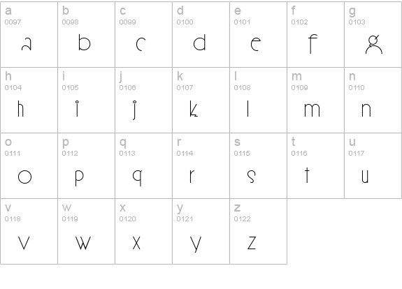 OK Chorale NF lowercase a-z preview