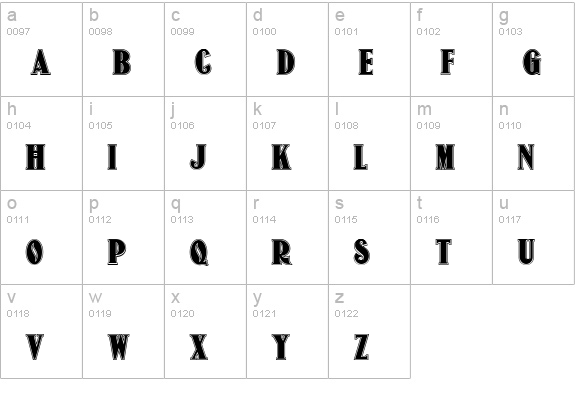 Old Gate Lane NF lowercase a-z preview
