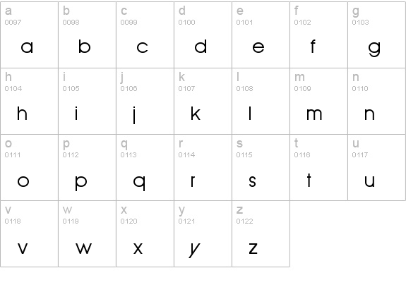 Old Republic lowercase a-z preview