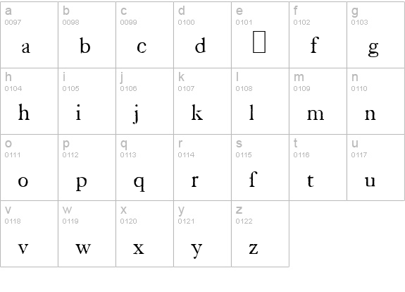 Old State House SAMPLE lowercase a-z preview