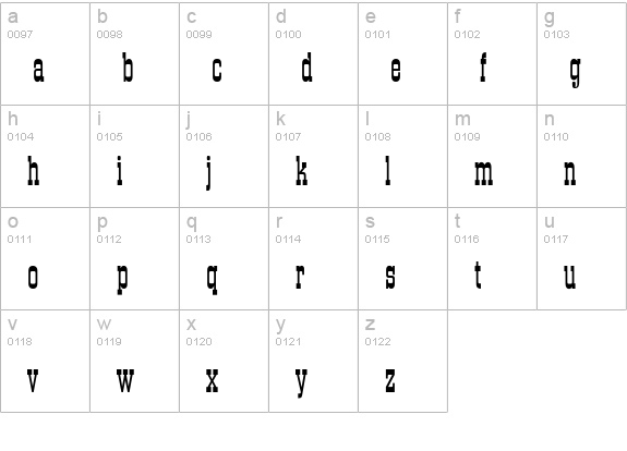 Old-TownCnd-Normal lowercase a-z preview