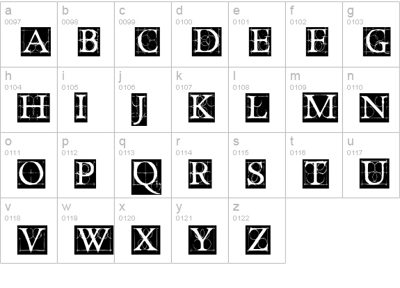 OldConstructedCaps lowercase a-z preview