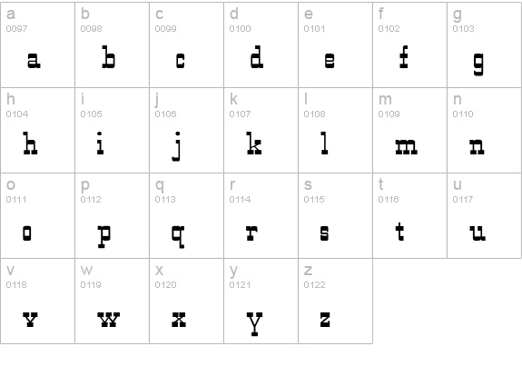 OldeWest-Normal lowercase a-z preview
