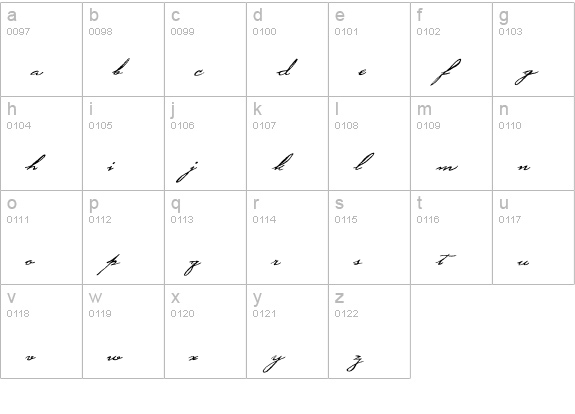 OldGlory lowercase a-z preview
