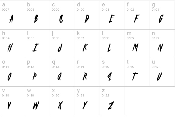 OLDSKULJOE lowercase a-z preview