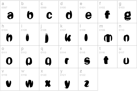 Oligarch lowercase a-z preview