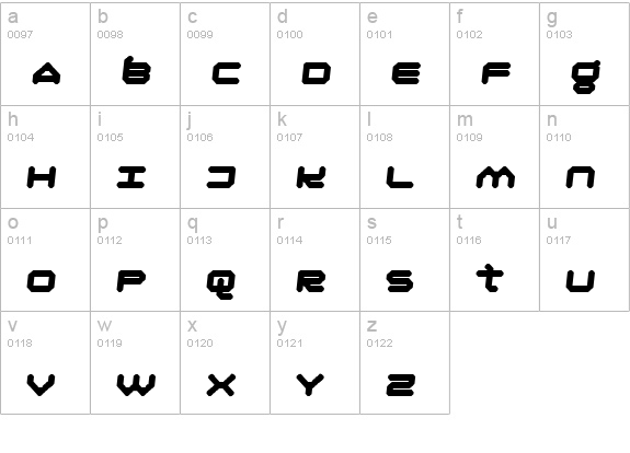 Oliray41 Italica lowercase a-z preview