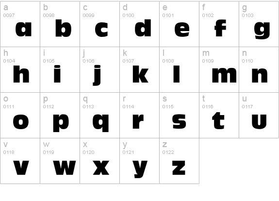 OliveAntiqueBlack lowercase a-z preview