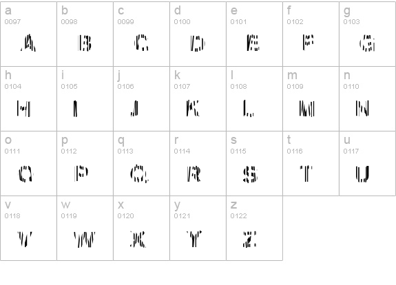 Ollie-Guilty lowercase a-z preview