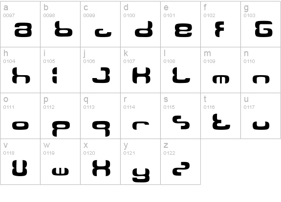 Ollon lowercase a-z preview