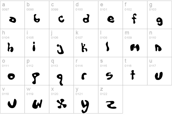 Olopus lowercase a-z preview