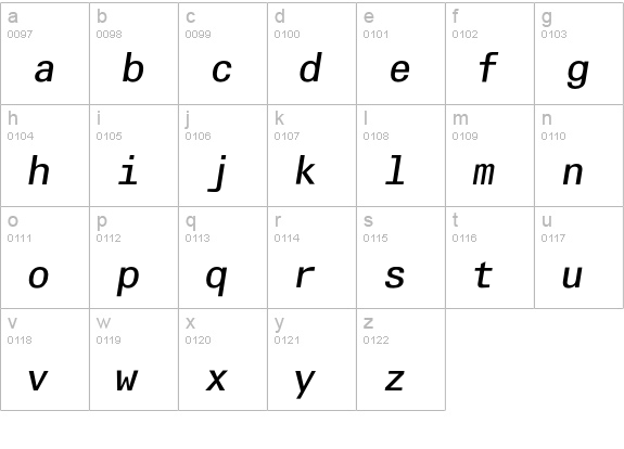 OlympiaEF-LightOblique lowercase a-z preview