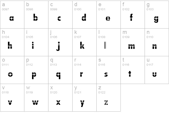 OMNI CALLIGRAPH REGULAR lowercase a-z preview