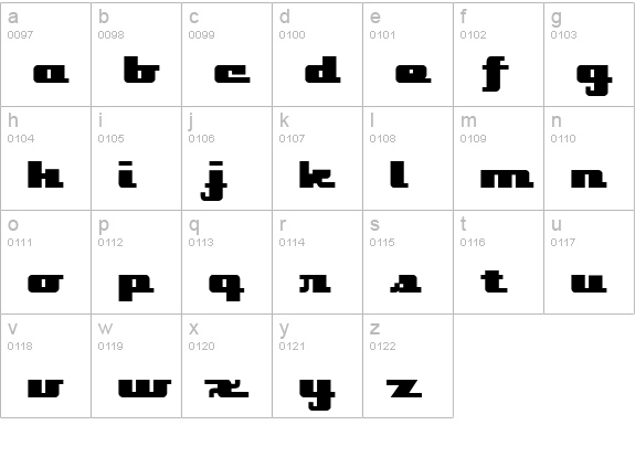 onakite Bold lowercase a-z preview