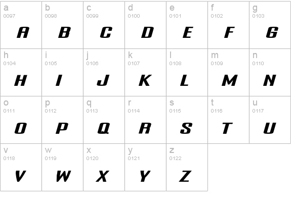 Onani lowercase a-z preview