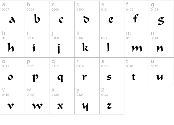 Ondine-Normal lowercase a-z preview
