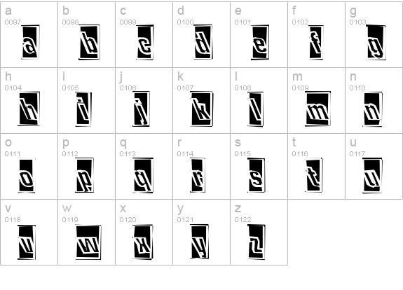 One Hit Wonder lowercase a-z preview