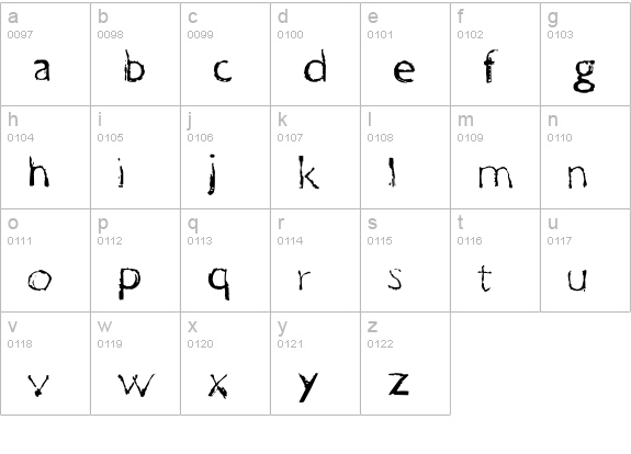One Way lowercase a-z preview