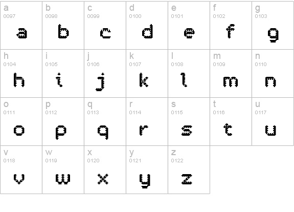 OneCross Bold lowercase a-z preview