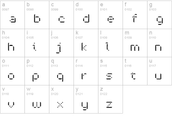 OneCross Light lowercase a-z preview