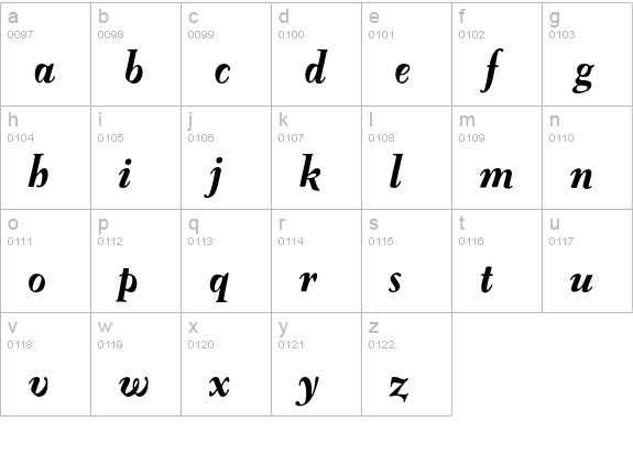 Oneleigh-BlackItalic lowercase a-z preview