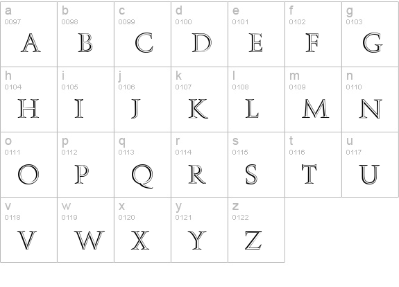 Openface-Regular lowercase a-z preview