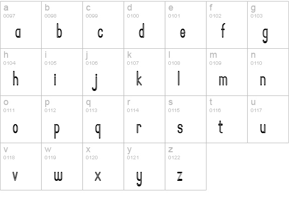 Operator Nine BTN Inline lowercase a-z preview