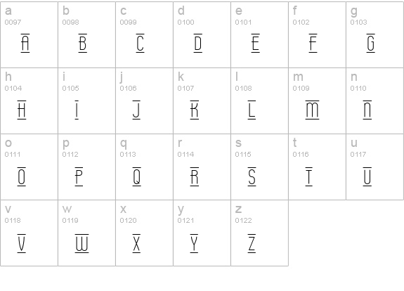 Operator Nine BTN Lined Lt lowercase a-z preview