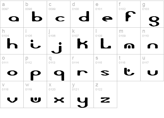 Opiated BRK lowercase a-z preview