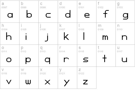 Opossum lowercase a-z preview