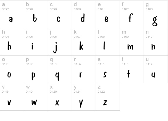 OPTIAction-Brush lowercase a-z preview