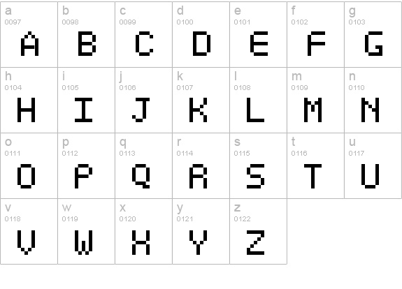Optiate lowercase a-z preview