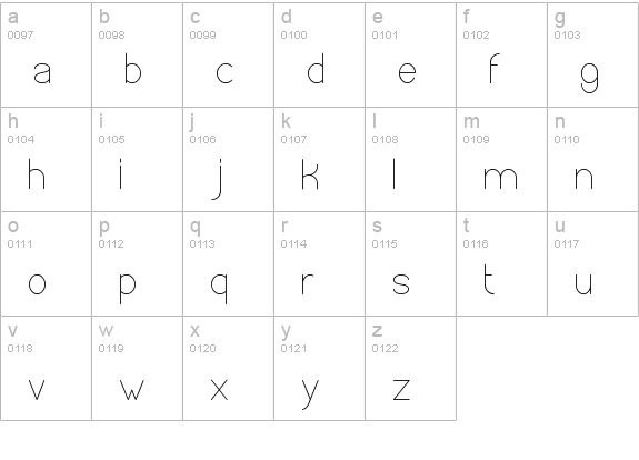 OPTICAL FIBER lowercase a-z preview