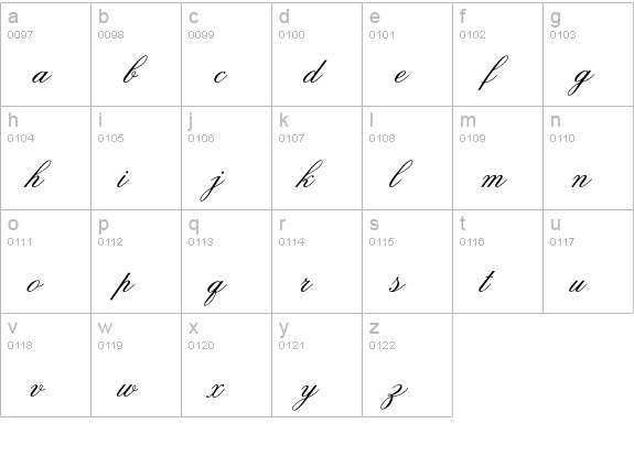 OPTICits lowercase a-z preview