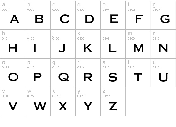 OPTICopperplate lowercase a-z preview