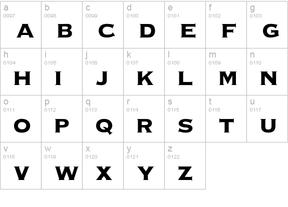 OPTICopperplate-Heavy lowercase a-z preview