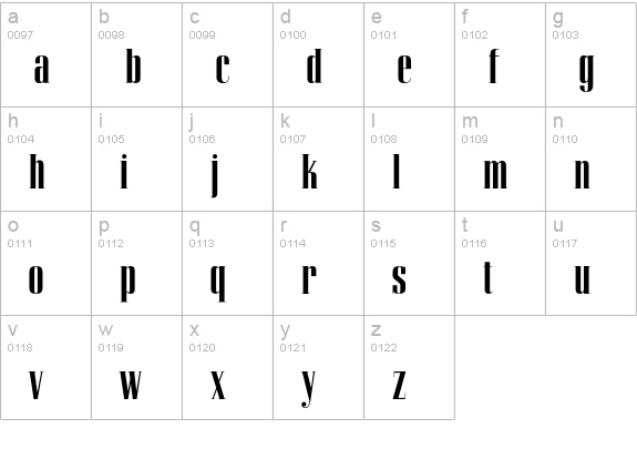 OPTICorvinus-Skyline lowercase a-z preview