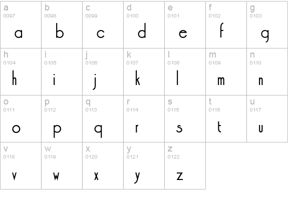 OPTIDesign-Medium lowercase a-z preview